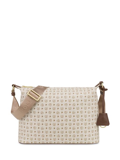 Borsa Hobo Heritage Logo Classic Avorio/marrone